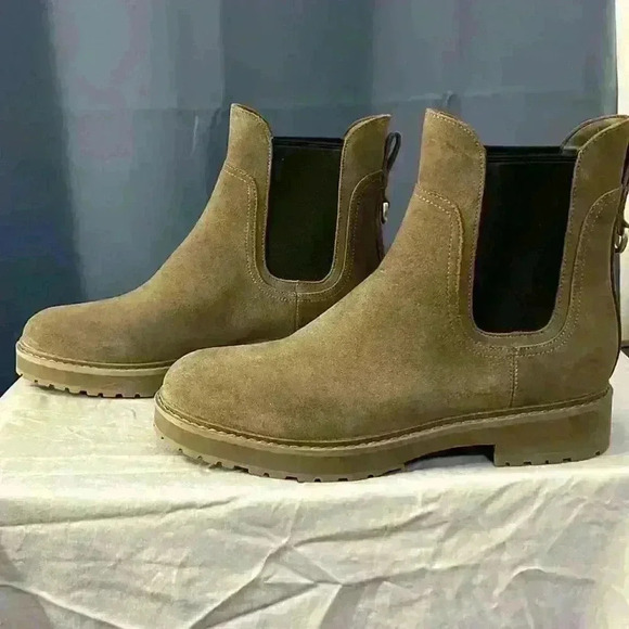 Cole Haan Greenwich Morel Brown Suede Chelsea Ankle Boots - Picture 2 of 8